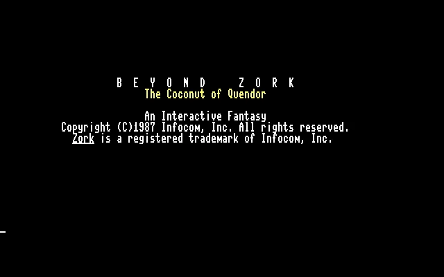 Beyond Zork: The Coconut of Quendor – screenshot 1